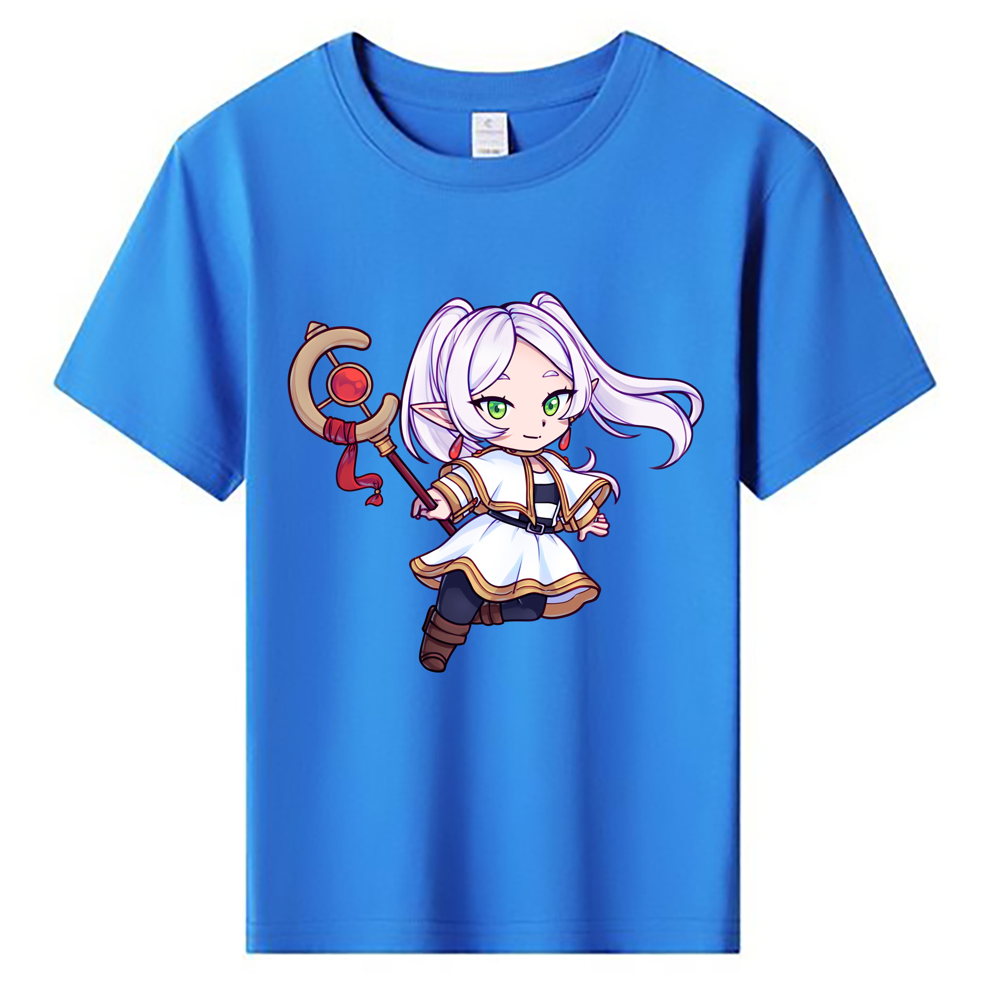 （画像用） 葬送のフリーレン Frieren 綿100％キッズTシャツ（フロントプリント）